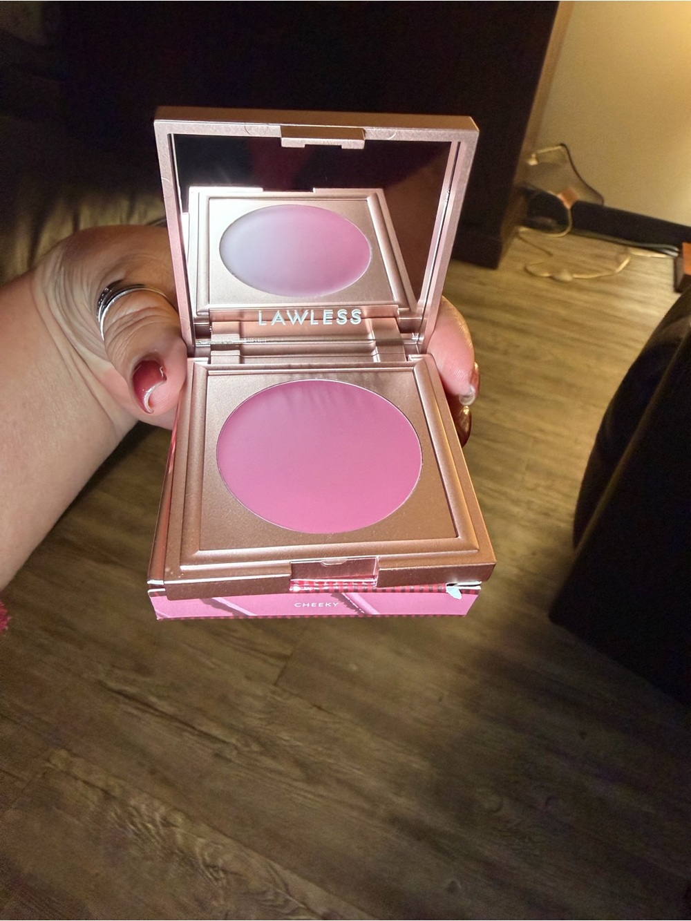 Lawless soft blur Cream Blush in color Cheeky. SEE ALL PICS FOR SWATCHES